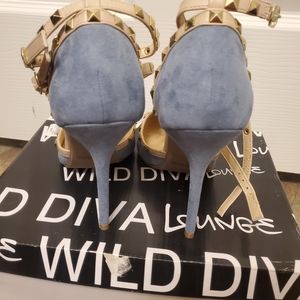 Wild Diva Studded Strappy Heels